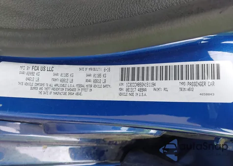 2016 Chrysler 200 Limited из США, поврежденный, VIN 1C3CCCAB5GN191194